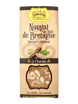Nougat mit Honig aus der Bretagne Nougat au Chocolat 80 gr